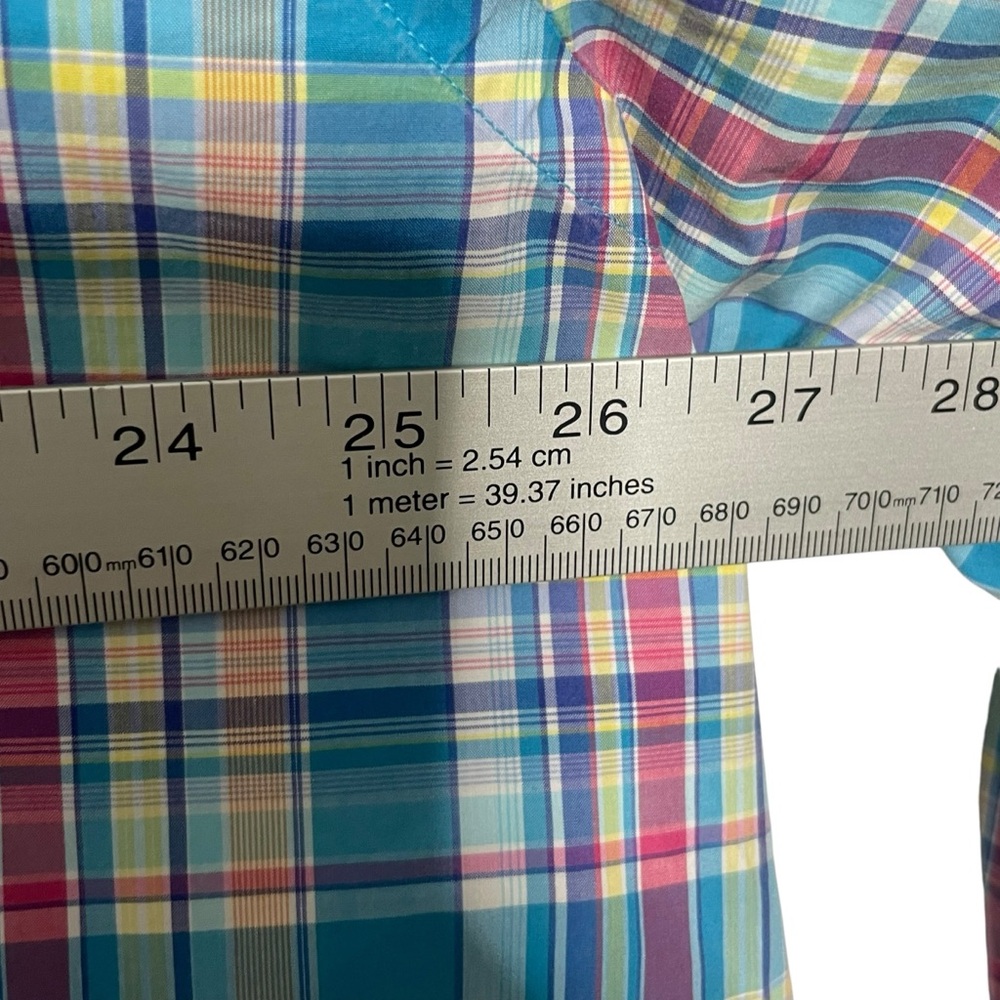 Ralph Lauren Colorful Plaid Shirt 2XB Yellow Pony Preppy - Picture 5 of 8